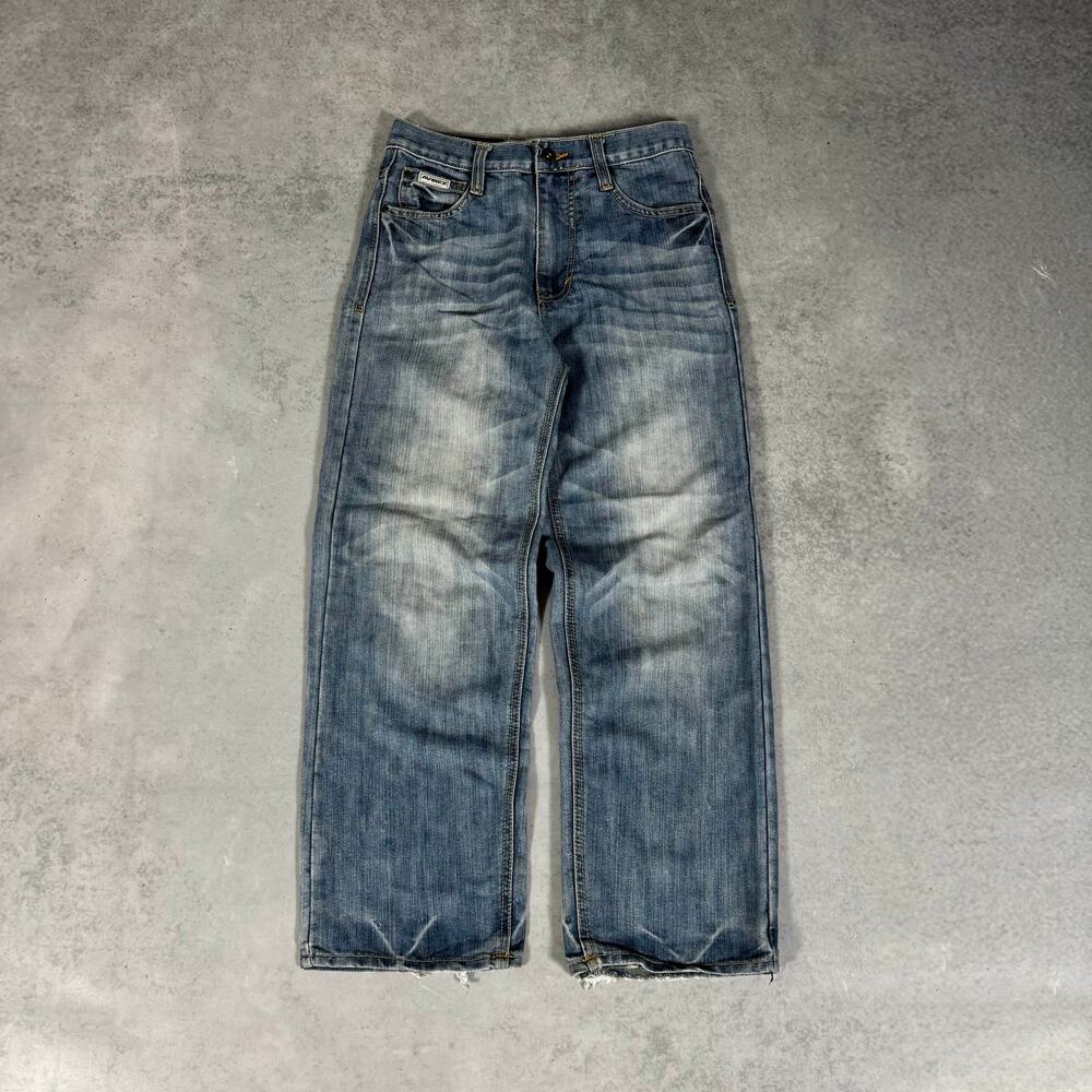 Avirex Relaxed Y2K Jeans Light Wash - Size: 12